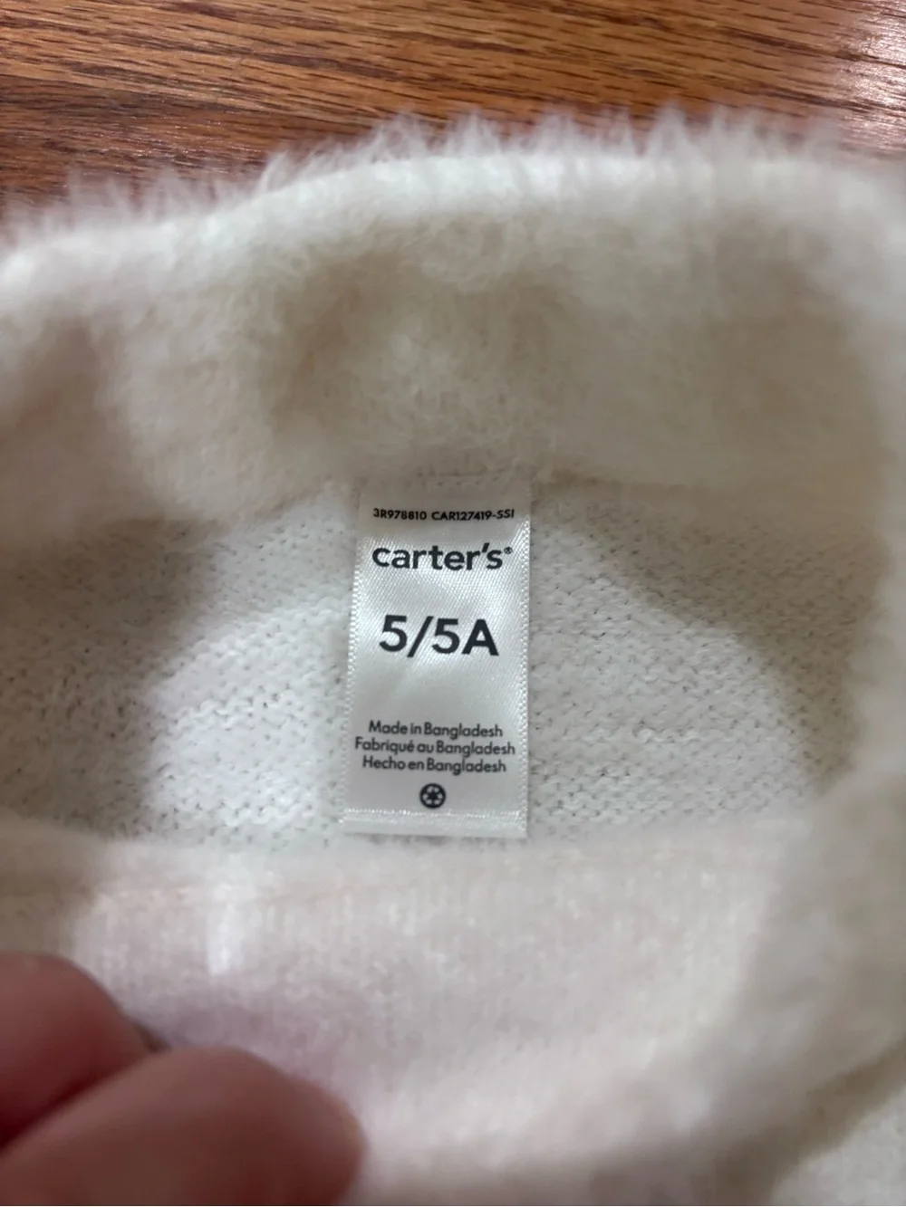 Carter’s Cozy Mock Neck Sweater in Cream Sz 5/5T